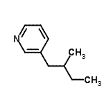 CAS 登录号：100131-53-1， 3-(2-甲基丁基)吡啶