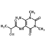 CAS#: 100144-13-6， N-(6-Amino-1,3-Dimethyl-2,4-Dioxo-1,2,3,4-Tetrahydro-5-Pyrimidinyl)-2-Hydroxypropanamide