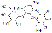 CAS#: 100343-09-7， 4-Amino-2-[4,6-Diamino-3-[6-(Aminomethyl)-4-Fluoro-3,5-Dihydroxyoxan-2-Yl]Oxy-2-Hydroxycyclohexyl]Oxy-6-(Hydroxymethyl)Oxane-3,5-Diol