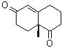 structure of CAS# 100348-93-4, (8aR)-8A-Methyl-3,4,8,8A-Tetrahydro-1,6(2H,7H)-Naphthalenedione;(8AR)-8a-<wbr>Methyl-3,<wbr>4,8,8a-te<wbr>trahydron<wbr>aphthalen<wbr>e-1,6(2H,<wbr>7H)-dione;(8aR)-8a-<wbr>Methyl-3,<wbr>4,8,8a-te<wbr>trahydron<wbr>aphthalen<wbr>e-1,6(2H,<wbr>7H)-dione<wbr>; Wieland<wbr>-Miescher<wbr> ketone, <wbr>R-(–)- is<wbr>omer;(R)-(-)-8<wbr>a-Methyl-<wbr>3,4,8,8a-<wbr>tetrahydr<wbr>o-1,6(2H,<wbr>7H)-napht<wbr>halenedio<wbr>ne