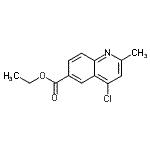 structure of CAS# 100375-87-9, Ethyl 4-Chloro-2-Methyl-6-Quinolinecarboxylate;4-Chloro-2-methyl-quinoline-6-carboxylic acid ethyl ester