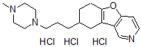 CAS#: 100427-91-6， 8-[3-(4-Methyl-1-piperazinyl)propyl]-6,7,8,9-tetrahydrobenzofurano[3,2-c]pyridine trihydrochloride