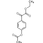 结构式 CAS# 100519-34-4, 乙基(4-乙酰氧基苯基)(氧代)乙酸酯