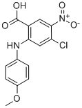 CAS#: 100622-86-4， 4-Chloro-2-(4-Methoxyanilino)-5-Nitrobenzoic Acid