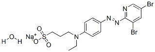 CAS 登录号:100743-65-5, 4-(3,5-二溴-2-吡啶基偶氮)-N-乙基-N-(3-磺基丙基)苯胺单钠盐单水合物