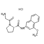 结构式 CAS# 100929-90-6, 甘氨酰-N-(4-甲氧基-2-萘基)-L-脯氨酰胺盐酸盐(1:1)