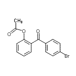 structure of CAS# 100954-50-5, 2-(4-Bromobenzoyl)Phenyl Acetate;2-Acetoxy-4'-bromobenzophenone