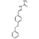 structure of CAS# 101091-29-6, (2E)-2-[4-(Benzyloxy)Benzylidene]Hydrazinecarbothioamide;({(1E)-2-<wbr>[4-(pheny<wbr>lmethoxy)<wbr>phenyl]-1<wbr>-azavinyl<wbr>}amino)am<wbr>inomethan<wbr>e-1-thione;(2E)-2-[4-(benzyloxy)benzylidene]hydrazinecarbothioamide;2-{(E)-[4<wbr>-(benzylo<wbr>xy)phenyl<wbr>]methylid<wbr>ene}-1-hy<wbr>drazineca<wbr>rbothioam<wbr>ide