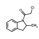 结构式 CAS# 1013-18-9, 2-氯-1-(2-甲基-2,3-二氢-1H-吲哚-1-基)乙酮