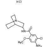 CAS#: 101303-98-4， 4-Amino-N-(1-Azabicyclo[2.2.2]Oct-3-Yl)-5-Chloro-2-Methoxybenzamide Hydrochloride (1:1)