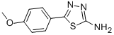structure of CAS# 1014-25-1, 5-(4-Methoxyphenyl)-1,3,4-Thiadiazol-2-Amine;5-(4-METHOXY-PHENYL)-[1,3,4]THIADIAZOL-2-YLAMINE;1,3,4-Thiadiazol-2-Amine, 5-(4-Methoxyphenyl)-;2-AMINO-5-(4-METHOXYPHENYL)-1,3,4-THIADIAZOLE
