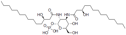 CAS#: 101648-81-1， (2(R),3(R))-2,3-dideoxy-2,3-bis((3-hydroxy-1-oxotetradecyl)amino)-alpha-D-Glucopyranose 1-(dihydrogen phosphate)