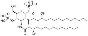 CAS#: 101662-30-0， (2(R),3(R))-alpha-D-Glucopyranose 2,3-dideoxy-2,3-bis((3-hydroxy-1-oxotetradecyl)amino)-1,4-bis(dihydrosubhosphate)