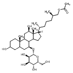 CAS#: 101691-14-9， (7beta,8xi,9xi,12beta,14xi,17alpha,25R)-7-(beta-D-Gulopyranosyloxy)-3,12-dihydroxycholestan-27-yl acetate