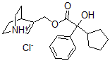 CAS 登录号：101710-75-2， 1-铵双环[2.2.2]辛-2-烯-3-基甲基2-环戊基-2-羟基-2-苯基乙酸酯氯化物