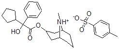 CAS#: 101710-84-3， (9-Methyl-9-Azoniabicyclo[3.3.1]Nonan-7-Yl) 2-Cyclopentyl-2-Hydroxy-2-Phenylacetate 4-Methylbenzenesulfonate