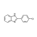 structure of CAS# 1019-85-8, 2-(4-Chlorophenyl)-1H-Benzimidazole;2-(4-chlorophenyl)-1H-benzo[d]imidazole;2-(4-Chlorophenyl)-1H-benzoimidazole;2-(4-Chloro-phenyl)-1H-benzoimidazole