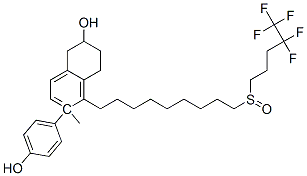 CAS#: 101908-22-9， (5S,6S)-6-(4-Hydroxyphenyl)-6-Methyl-5-[9-(4,4,5,5,5-Pentafluoropentylsulfinyl)Nonyl]-7,8-Dihydro-5H-Naphthalen-2-Ol