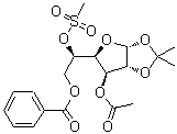 CAS#: 102029-58-3， 1,2-O-(1-Methylethylidene)-alpha-D-Glucofuranose 3-Acetate 6-Benzoate 5-Methanesulfonate