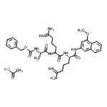 structure of CAS# 102047-33-6, N-[(Benzyloxy)Carbonyl]-L-Alanyl-6-Imino-L-Lysyl-6-Imino-N-(4-Methoxy-2-Naphthyl)-L-Lysinamide Acetate (1:1);Acide acé<wbr>tique - N<wbr>-[(benzyl<wbr>oxy)carbo<wbr>nyl]-L-al<wbr>anyl-6-im<wbr>ino-L-lys<wbr>yl-6-imin<wbr>o-N-(4-mé<wbr>thoxy-2-n<wbr>aphtyl)-L<wbr>-lysinami<wbr>de (1:1);L-Lysinam<wbr>ide, N-[(<wbr>phenylmet<wbr>hoxy)carb<wbr>onyl]-L-a<wbr>lanyl-6-i<wbr>mino-L-ly<wbr>syl-6-imi<wbr>no-N-(4-m<wbr>ethoxy-2-<wbr>naphthale<wbr>nyl)-, ac<wbr>etate (1:<wbr>1);N-[(Benzy<wbr>loxy)carb<wbr>onyl]-L-a<wbr>lanyl-6-i<wbr>mino-L-ly<wbr>syl-6-imi<wbr>no-N-(4-m<wbr>ethoxy-2-<wbr>naphthyl)<wbr>-L-lysina<wbr>midacetat<wbr> (1:1)
