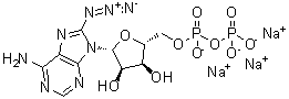 CAS#: 102185-14-8， Trisodium 8-azido-5'-O-[(phosphonatooxy)phosphinato]adenosine