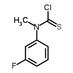 结构式 CAS# 10219-04-2, (3-氟苯基)甲基氨基硫代甲酸氯化物