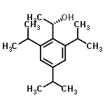 structure of CAS# 102225-88-7, (1S)-1-(2,4,6-Triisopropylphenyl)Ethanol;(S)-(-)-1-(2,4,6-Triisopropylphenyl)ethanol;(S)-(-)-STERICOL;MFCD09836213
