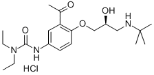 CAS#: 102293-39-0， 3-[3-Acetyl-4-[3-(Tert-Butylamino)-2-Hydroxypropoxy]Phenyl]-1,1-Diethylurea Hydrochloride