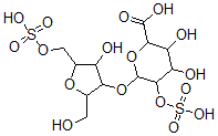CAS#: 102304-70-1， 3,4-Dihydroxy-6-[4-Hydroxy-2-(Hydroxymethyl)-5-(Sulfooxymethyl)Oxolan-3-Yl]Oxy-5-Sulfooxyoxane-2-Carboxylic Acid