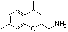 结构式 CAS# 102561-43-3, 2-(2-异丙基-5-甲基苯氧基)乙胺