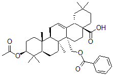 CAS#: 102637-05-8， (4aS,6aR,6aR,6bR,8aR,10S,12aR,14bS)-10-Acetyloxy-6a-(Benzoyloxymethyl)-2,2,6b,9,9,12a-Hexamethyl-1,3,4,5,6,6a,7,8,8a,10,11,12,13,14b-Tetradecahydropicene-4a-Carboxylic Acid
