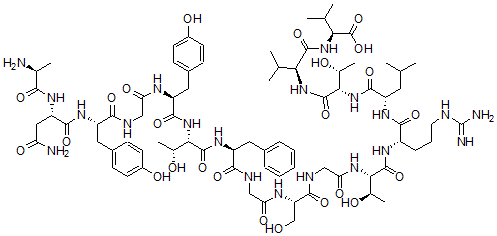 CAS#: 102643-50-5， L-Alanyl-L-asparaginyl-L-tyrosylglycyl-L-tyrosyl-L-threonyl-L-phenylalanylglycyl-L-serylglycyl-L-threonyl-L-arginyl-L-leucyl-L-threonyl-L-valyl-L-Valine
