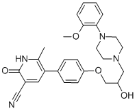 CAS#: 102669-89-6， 5-[4-[2-Hydroxy-3-[4-(2-Methoxyphenyl)Piperazin-1-Yl]Propoxy]Phenyl]-6-Methyl-2-Oxo-1H-Pyridine-3-Carbonitrile