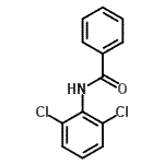 structure of CAS# 10286-88-1, N-(2,6-Dichlorophenyl)Benzamide;benzamide, N-(2,6-dichlorophenyl)-;N-(2,6-dichlorophenyl)benzamide;BIM-0021100.P001