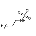 structure of CAS# 10305-42-7, Propylsulfamyl chloride;chloro(propylamino)sulfone;n-propylsulfamoyl chloride;propylsulfamoyl chloride