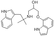 CAS 登录号：103238-56-8， 1-[[1-(1H-吲哚-3-基)-2-甲基丙烷-2-基]氨基]-3-(1H-吲哚-4-基氧基)丙-2-醇