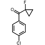 structure of CAS# 103543-60-8, (4-Chlorophenyl)(1-Fluorocyclopropyl)Methanone;(4-chlorophenyl)(1-fluorocyclopropyl)methanone