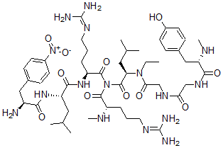 CAS#: 103614-23-9， (N-Methyl-tyr(1)-phe(4)(p-Nitro)-N-methyl-D-arg(7)-leu(8))dynorphin A ethylamide(1-8)