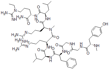 CAS#: 103614-28-4， N-Methyl-L-tyrosylglycylglycyl-L-phenylalanyl-L-leucyl-L-arginyl-N2-methyl-L-arginyl-D-leucyl-N-ethyl-L-Argininamide