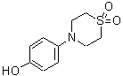 structure of CAS# 103661-13-8, 4-(1,1-Dioxido-4-Thiomorpholinyl)Phenol;4-(1,1-Dioxothiomorpholino)Phenol;4-(4-Hydroxyphenyl)thiomorpholine 1,1-Dioxide;4-(4-Hydroxyphenyl)thiomorpholine1,1-dioxide