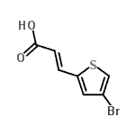结构式 CAS# 103686-16-4, (2E)-3-(4-溴-2-噻吩基)丙烯酸
