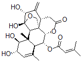 CAS#: 103839-22-1， (1beta,2alpha,6alpha,11beta,12alpha)-11,20-Epoxy-1,2,11,12-tetrahydroxy-6-((3-methyl-1-oxo-2-butenyl)oxy)-Picrasa-3,13(21)-dien-16-one