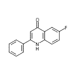 结构式 CAS# 103914-44-9, 6-氟-2-苯基-4-喹啉醇