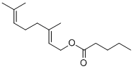 CAS 登录号：10402-47-8， 香叶基戊酸酯