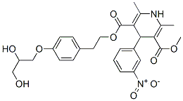 CAS#: 104060-12-0， O3-[2-[4-(2,3-Dihydroxypropoxy)Phenyl]Ethyl] O5-Methyl 2,6-Dimethyl-4-(3-Nitrophenyl)-1,4-Dihydropyridine-3,5-Dicarboxylate