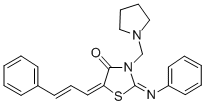 CAS#: 104123-93-5， (5Z)-2-Phenylimino-5-[(E)-3-Phenylprop-2-Enylidene]-3-(Pyrrolidin-1-Ylmethyl)-1,3-Thiazolidin-4-One