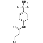 structure of CAS# 104246-29-9, 3-Chloro-N-(4-Sulfamoylphenyl)Propanamide;3-Chloro-N-(4-sulfamoyl-phenyl)-propionamide;MFCD03383381;N-[4-(aminosulfonyl)phenyl]-3-chloropropanamide