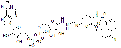 CAS#: 104257-22-9， N(alpha)-Dansyl-N(omega)-1,N(6)-etheno-ADP-ribosylarginine methyl ester