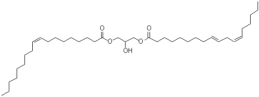 CAS#: 104346-53-4， 2-Hydroxy-3-[(9Z)-9-octadecenoyloxy]propyl (9E,12Z)-9,12-octadecadienoate