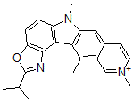 CAS#: 104393-91-1， 2-Isopropyl-7,10,12-Trimethyl-6H-Oxazolo(5,4-c)Pyrido(3,4-H)Carbazol-10-Ium